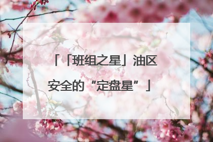 「班组之星」油区安全的“定盘星”