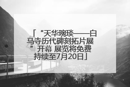 “天华琬琰——白马寺历代碑刻拓片展”开幕 展览将免费持续至7月20日
