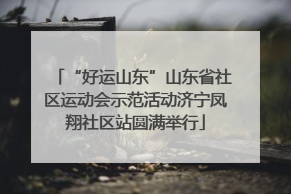 “好运山东”山东省社区运动会示范活动济宁凤翔社区站圆满举行