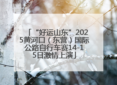 “好运山东”2025黄河口（东营）国际公路自行车赛14-15日激情上演