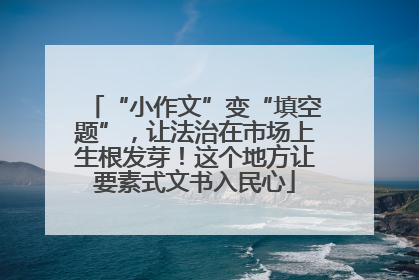 “小作文”变“填空题”，让法治在市场上生根发芽！这个地方让要素式文书入民心