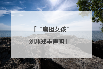 “扁担女孩”刘燕郑重声明