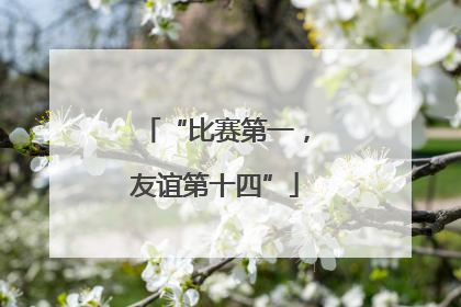 “比赛第一，友谊第十四”