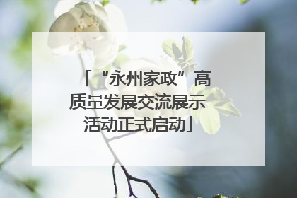 “永州家政”高质量发展交流展示活动正式启动