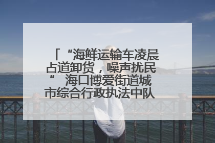 “海鲜运输车凌晨占道卸货，噪声扰民” 海口博爱街道城市综合行政执法中队：将联合交警加强长堤路一带巡逻