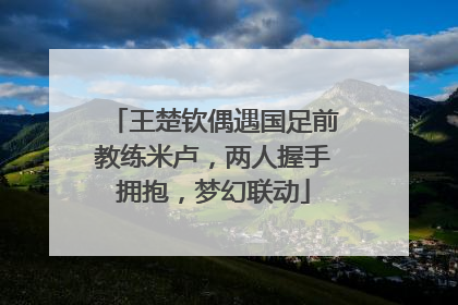 王楚钦偶遇国足前教练米卢，两人握手拥抱，梦幻联动