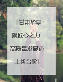 甘肃华亭：聚匠心之力 高质量发展迈上新台阶