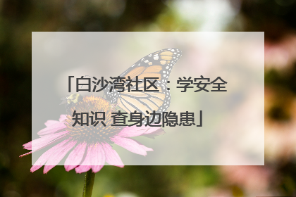 白沙湾社区：学安全知识 查身边隐患