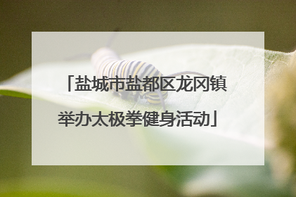 盐城市盐都区龙冈镇举办太极拳健身活动