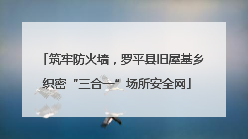 筑牢防火墙，罗平县旧屋基乡织密“三合一”场所安全网