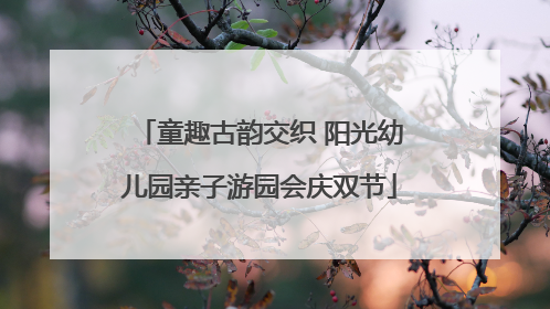 童趣古韵交织 阳光幼儿园亲子游园会庆双节