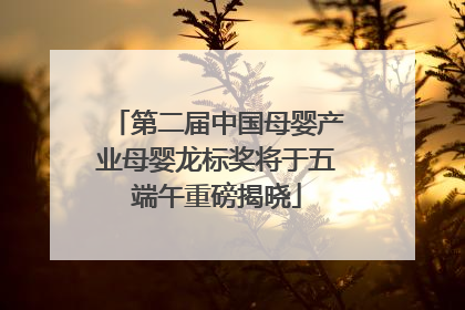 第二届中国母婴产业母婴龙标奖将于五端午重磅揭晓