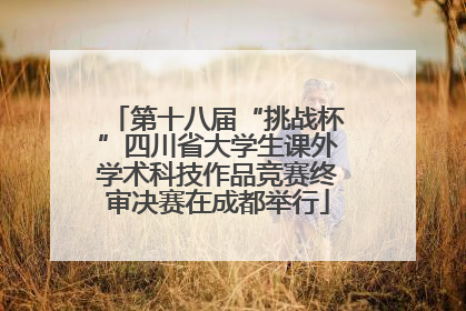 第十八届“挑战杯”四川省大学生课外学术科技作品竞赛终审决赛在成都举行