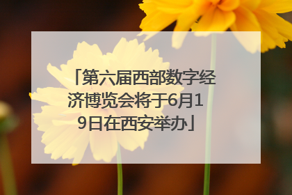 第六届西部数字经济博览会将于6月19日在西安举办