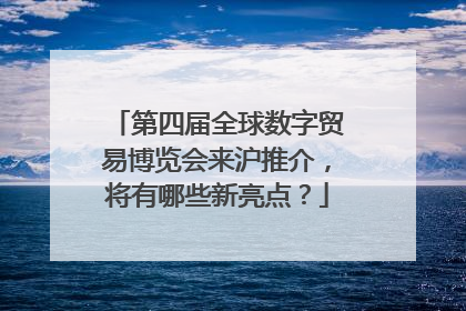 第四届全球数字贸易博览会来沪推介，将有哪些新亮点？