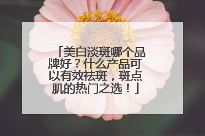 美白淡斑哪个品牌好？什么产品可以有效祛斑，斑点肌的热门之选！