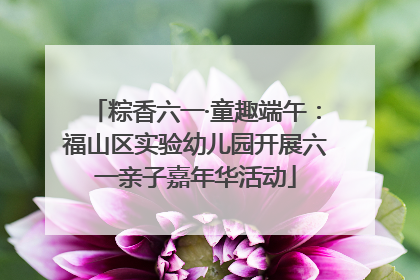 粽香六一·童趣端午：福山区实验幼儿园开展六一亲子嘉年华活动