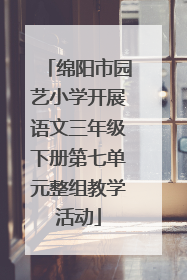 绵阳市园艺小学开展语文三年级下册第七单元整组教学活动