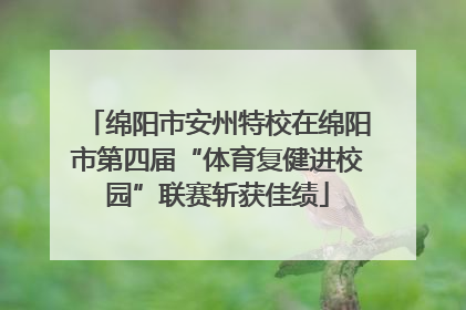 绵阳市安州特校在绵阳市第四届“体育复健进校园”联赛斩获佳绩