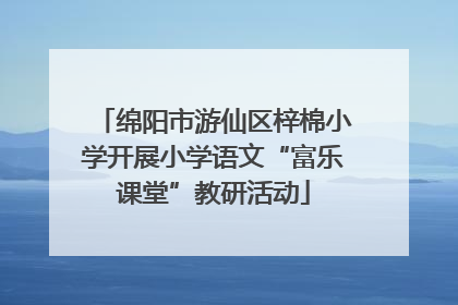 绵阳市游仙区梓棉小学开展小学语文“富乐课堂”教研活动