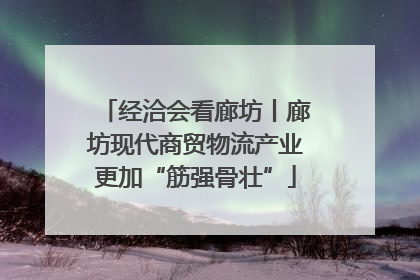 经洽会看廊坊丨廊坊现代商贸物流产业更加“筋强骨壮”
