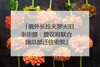 俄外长拉夫罗夫旧事重提：提议将联合国总部迁往索契