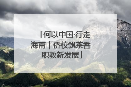 何以中国·行走海南｜侨校飘茶香 职教新发展