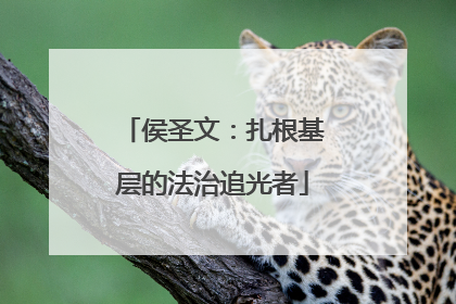 侯圣文：扎根基层的法治追光者