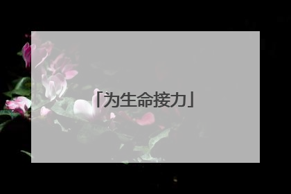 为生命接力