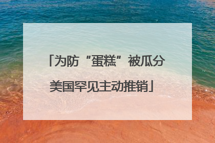 为防“蛋糕”被瓜分 美国罕见主动推销