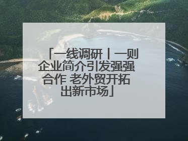 一线调研丨一则企业简介引发强强合作 老外贸开拓出新市场