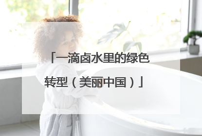 一滴卤水里的绿色转型（美丽中国）