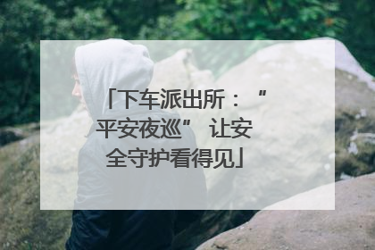 下车派出所：“平安夜巡” 让安全守护看得见