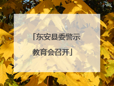 东安县委警示教育会召开