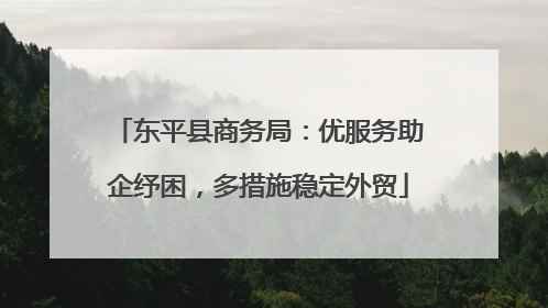 东平县商务局：优服务助企纾困，多措施稳定外贸