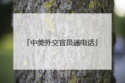 中美外交官员通电话