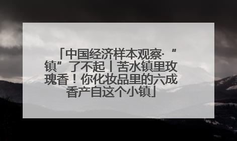 中国经济样本观察·“镇”了不起丨苦水镇里玫瑰香！你化妆品里的六成香产自这个小镇