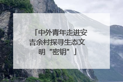 中外青年走进安吉余村探寻生态文明“密钥”