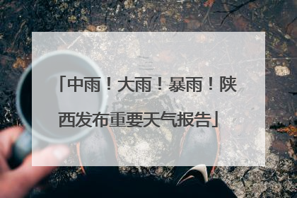 中雨！大雨！暴雨！陕西发布重要天气报告