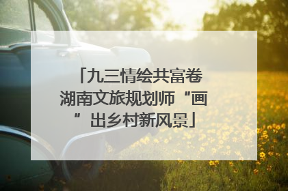 九三情绘共富卷 湖南文旅规划师“画”出乡村新风景