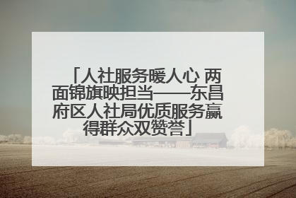 人社服务暖人心 两面锦旗映担当——东昌府区人社局优质服务赢得群众双赞誉