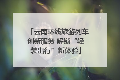 云南环线旅游列车创新服务 解锁“轻装出行”新体验
