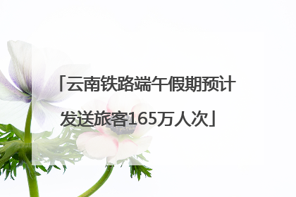 云南铁路端午假期预计发送旅客165万人次