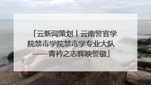 云新闻策划丨云南警官学院禁毒学院禁毒学专业大队——青衿之志辉映警徽