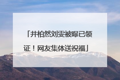 井柏然刘雯被曝已领证！网友集体送祝福