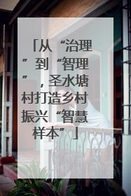 从“治理”到“智理”，圣水塘村打造乡村振兴“智慧样本”