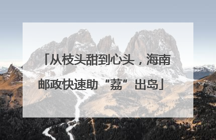 从枝头甜到心头，海南邮政快速助“荔”出岛