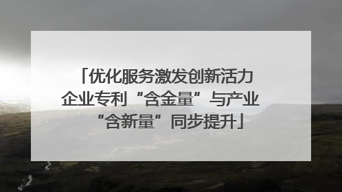 优化服务激发创新活力 企业专利“含金量”与产业“含新量”同步提升