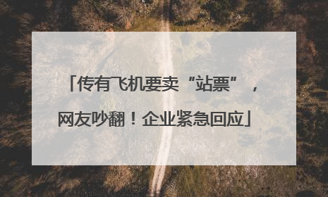 传有飞机要卖“站票”，网友吵翻！企业紧急回应