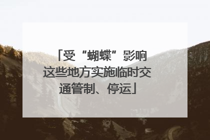 受“蝴蝶”影响 这些地方实施临时交通管制、停运